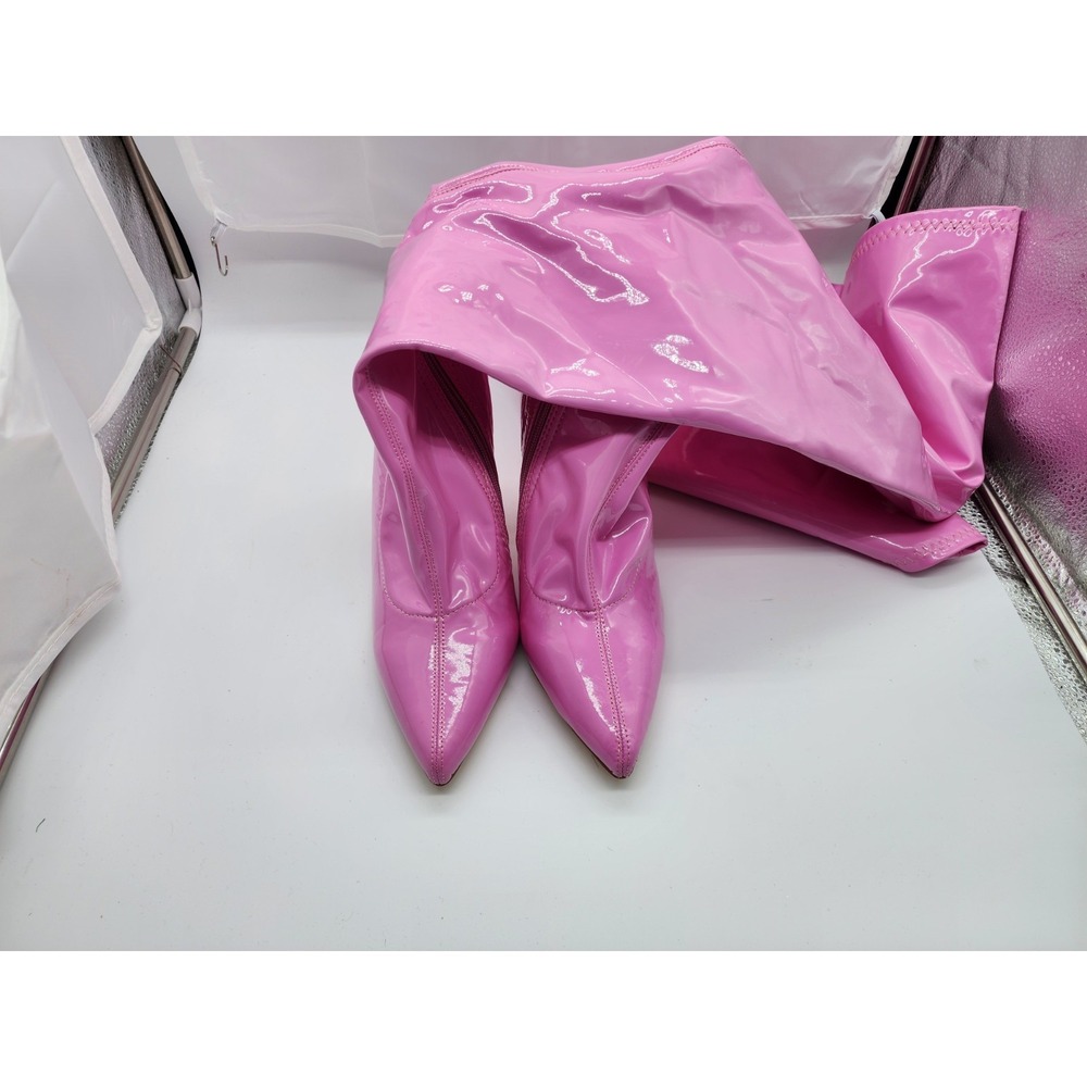 Liliana Candy Pink Stilletto Thigh High 5" Heel Boots Ladies Size 10- 30" Tall - Picture 2 of 9